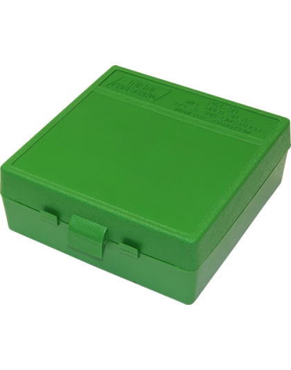 MTM Ammo Box 50AE/50SW Magazine 64-Rounds Flip Top Style Green