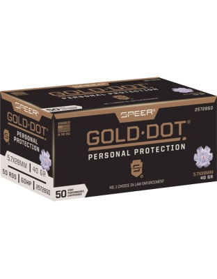 Speer Gold Dot 5.7X28 40 Grain Gold Dot Hollow Point 50 Rounds