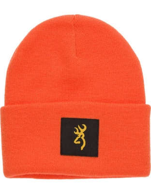 Browning Still Water Beanie Blaze Orange with Buck Mark Patch