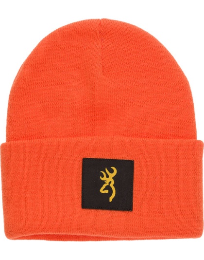 Browning Still Water Beanie Blaze Orange with Buck Mark Patch