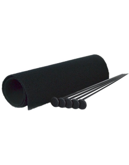 Gun Storage Solutions Small Rifle Rod Kit 5 Black Rifle Rods.22 Caliber 19"X15"