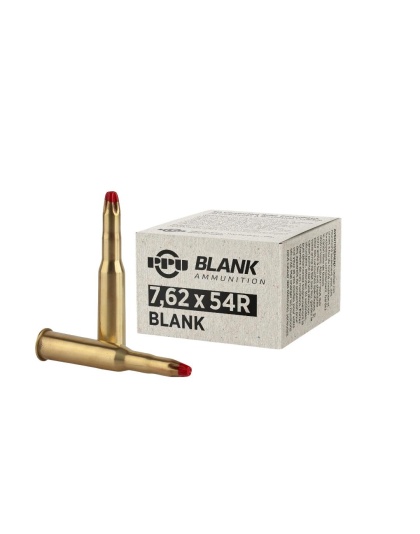 PPU Blank Rifle Ammunition 7.62X54R Blanks 20/ct