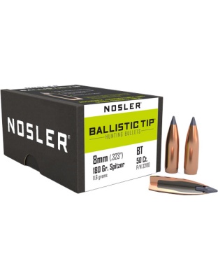 Nosler Bullets 8 mm.323 180 Grain Ballistic Tip 50 Count