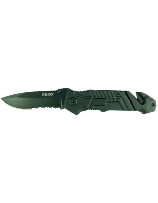 Ruko Folder Spring Assist 3.25" Rubber Black Handle
