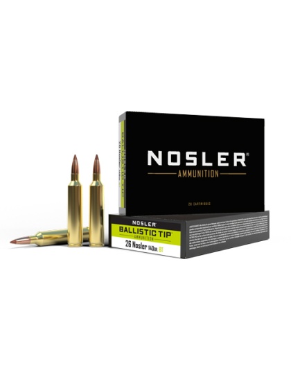 Nosler Bullets 26 Nosler 140 Grain Ballistic Tip 20 Rounds