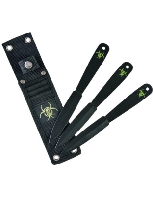 Ruko Throwning Knives 3-Piece 7.38" Carbon Steel Clamshell