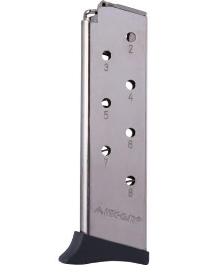 Mec-Gar Magazines Mec-Gar Magazine Bersa Thunder 380ACP 8 Rounds Finger Rest Nickel