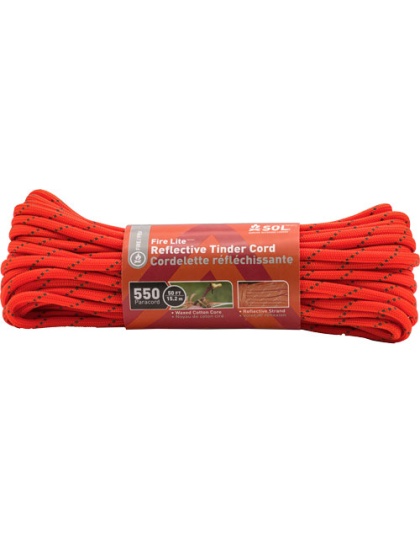 Arb Sol Fire Lite Reflective Tinder Cord 50' Poly 550