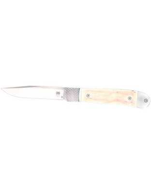Cobratec Knives Trapper Hidden Release 3.18" White Bne Scales