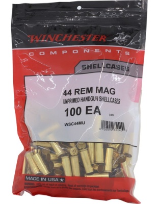 Winchester Unprimed Cases 44 Remington Magnum 100 Pack 20-Pack/Cs