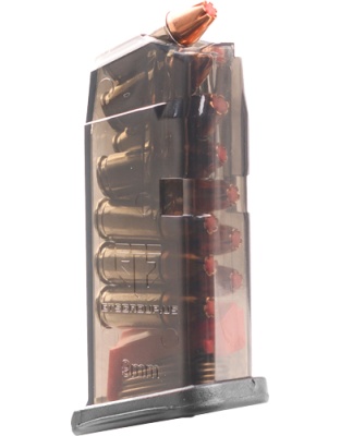 Elite Tactical Systems Group Ets Magazine for Glock 26 9 mm 10 Rounds Carbon Smoke Polymer