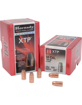 Hornady Bullets 38 Caliber .357 180 Grain XTP 100 Count