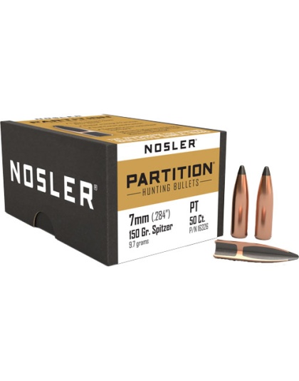 Nosler Bullets 7 mm .284 150 Grain Partition 50 Count