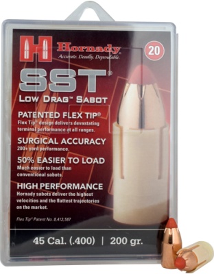 Hornady.45CAL Saboted Bullet.400 200 Grain Sst 20 Count 10 Boxes per Case