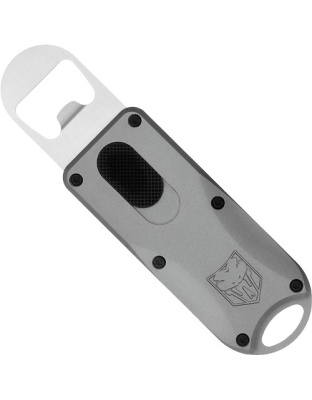 Cobratec Knives Out-the-Front Bottle Opener Grey 4.62" Oal with Lanyard Loop