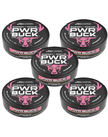 Bucked Up Pwr Buck Energy Pouches 5 Can Roll Watermelon