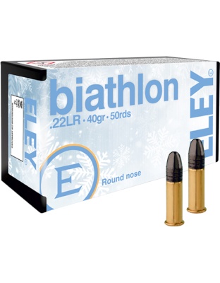 Eley Biathlon Club 22LR 40 Grain Round Nose 50 Rounds 100 Boxes per Case