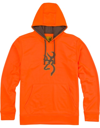 Browning Tech Hoodie Ls Blaze Orange Large