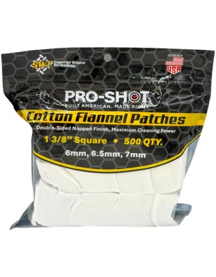 Pro-Shot Products Cleaning Patch Cotton Flannel 6 mm-7 mm 1 3/8" 500 Count
