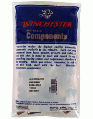 Winchester Unprimed Cases 45 Automatic Colt Pistol 100 Pack 20-Pack/Cs