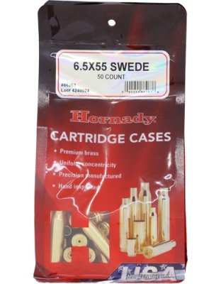 Hornady Unprimed Cases 6.5X55 Swedish 50 Pack 5-Pack/Cs