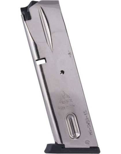 MEC-Gar Magazine Smith & Wesson 5900 Series 9 mm Luger 15 Rounds Nickel