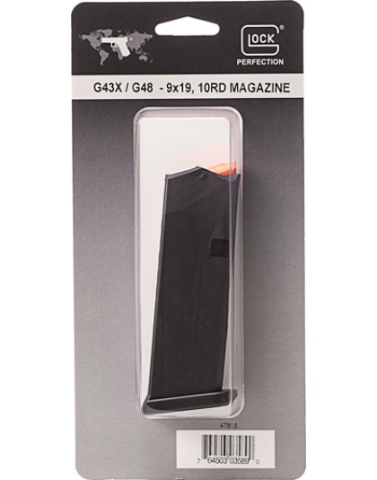 Glock Oem Magazine 43X/48 9 mm Luger 10 Rounds