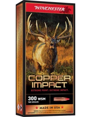 Winchester Ammunition Copper Impact 300 Winchester Short Magnum 180 Grain 20 Rounds