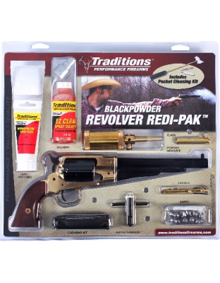 Traditions Bp Revolver 1858 Rem 44 Caliber Brass/Wal Redi-Pak