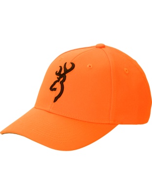 Browning Cap Safety Orange with 3-D Buck Mark Logo Adjustable