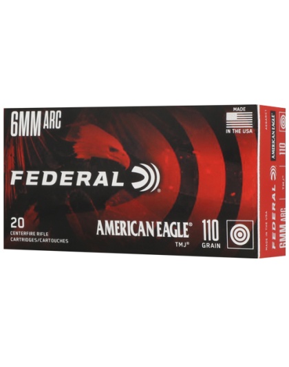 Federal Ae 6 mm Arc 130 Grain Tmj 100 Grain Sp 20 Rounds 10 Boxes per Case
