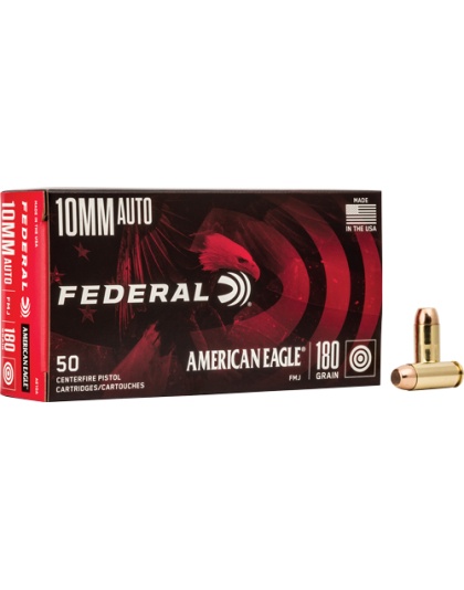 Federal Ae 10 mm 180 Grain Full Metal Jacket 50 Rounds 20 Boxes per Case