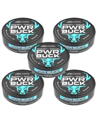Bucked Up Pwr Buck Energy Pouches 5 Can Roll Blue Raz
