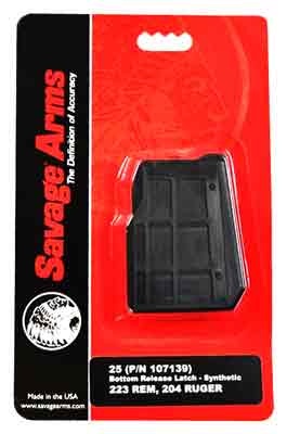 Savage Magazine 25.222/.223/.204 4 Rounds Synthetic Matte