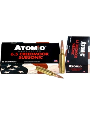 Atomic Ammunition 6.5 Cm 129 Grain Subsonic Sp 20 Rounds