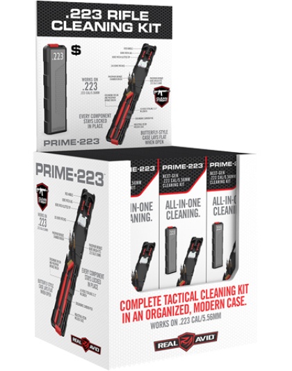 Real Avid Prime 223 Rifle Cleaning Kit 12-Piece. Display