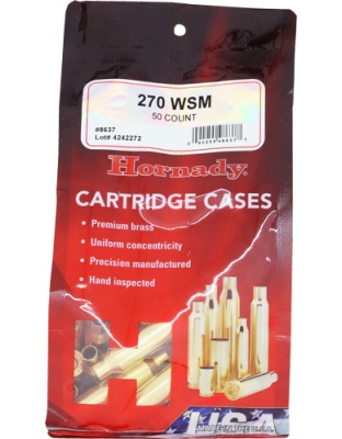 Hornady Unprimed Cases 270 Winchester Short Magnum 50 Pack 5-Pack/Cs