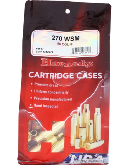 Hornady Unprimed Cases 270 Winchester Short Magnum 50 Pack 5-Pack/Cs