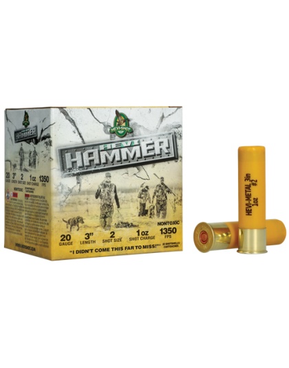 Hevi-Shot Heavy Hammer 20 Gauge 3" 1 Ounce #3 25 Rounds 10 Boxes per Case