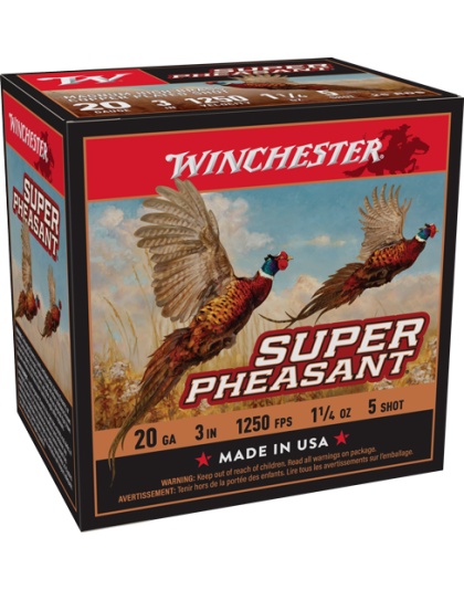Winchester Ammunition Super Pheasant 20 Gauge 1-1/4 Ounce #5 1250FPS 25 Rounds 10BX/C