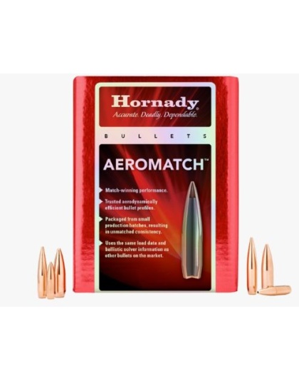 Hornady Bullets 30 Caliber.308 168 Grain Hollow Point Boat Tail 100 Count 15 Boxes per Case