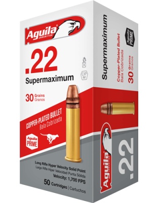 Aguila Super Max 22LR 30 Grain Lead-Round Nose 1000 Rounds Case Lot