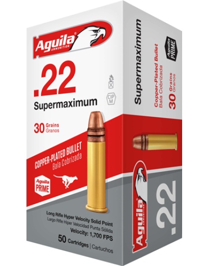 Aguila Super Max 22LR 30 Grain Lead-Rn 1000 Rounds Case Lot