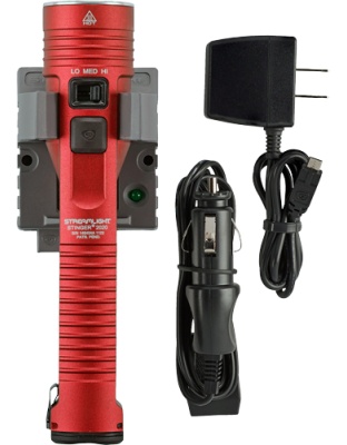 Streamlight Stinger 2020 LED with 120V AC/12V DC Charger Red