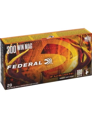 Federal Fusion 300 Winchester Magnum 180 Grain Fusion 20 Rounds