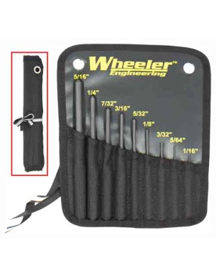 Wheeler 9-Pc Roll Pin Punch Set with Storage Pouch