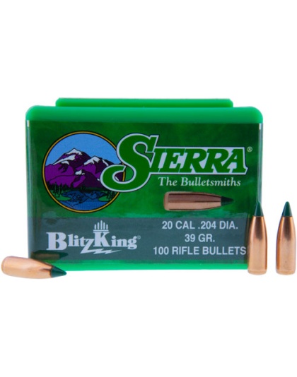 Sierra Bullets.20 Caliber.204 39 Grain Blitzking 100 Count