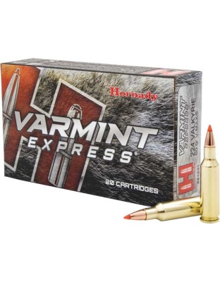 Hornady Varmint 224 Valkyrie 60 Grain V-Max 20 Rounds 10 Boxes per Case