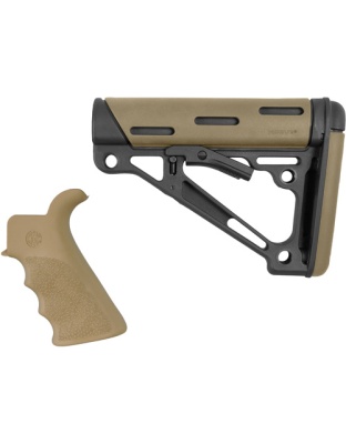 Hogue AR-15 Grip & Overmolded Collapsible Stk Commercial Flat Dark Earth