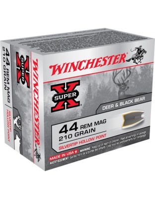 Winchester Ammunition Super-X 44 Remington Magnum 210 Grain Silvertp Hollow Point 20 Rounds
